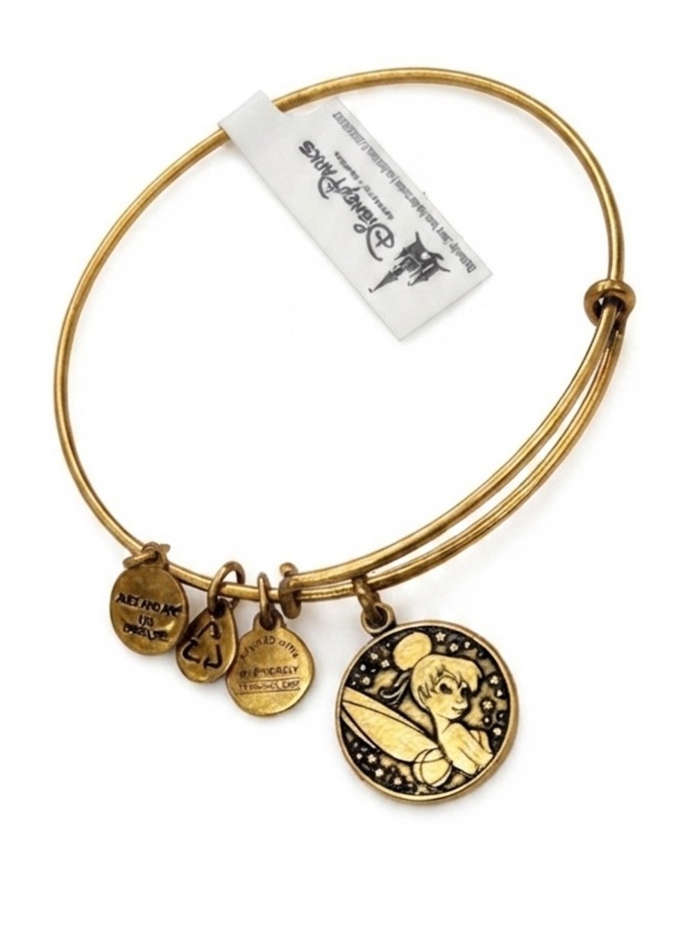 Alex and Ani Gold-Tone Tinkerbell Charm Bracelet